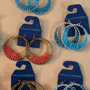 Falls Creek Gold and Red Statement Earrings